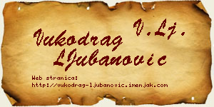 Vukodrag LJubanović vizit kartica
